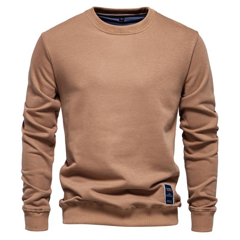 Men’s Euro Fit Loose Fit Solid Crew Neck Sweatshirt