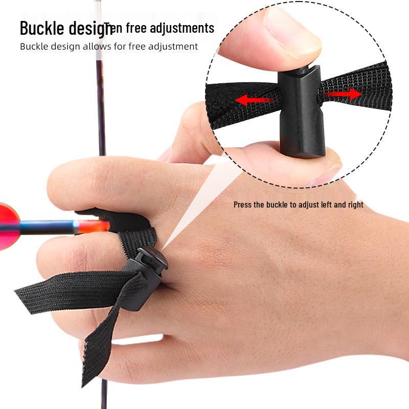 Double-Layer Archery Finger Guard for Recurve Bow – Protective Sports Gear for Three-Finger Shooting.