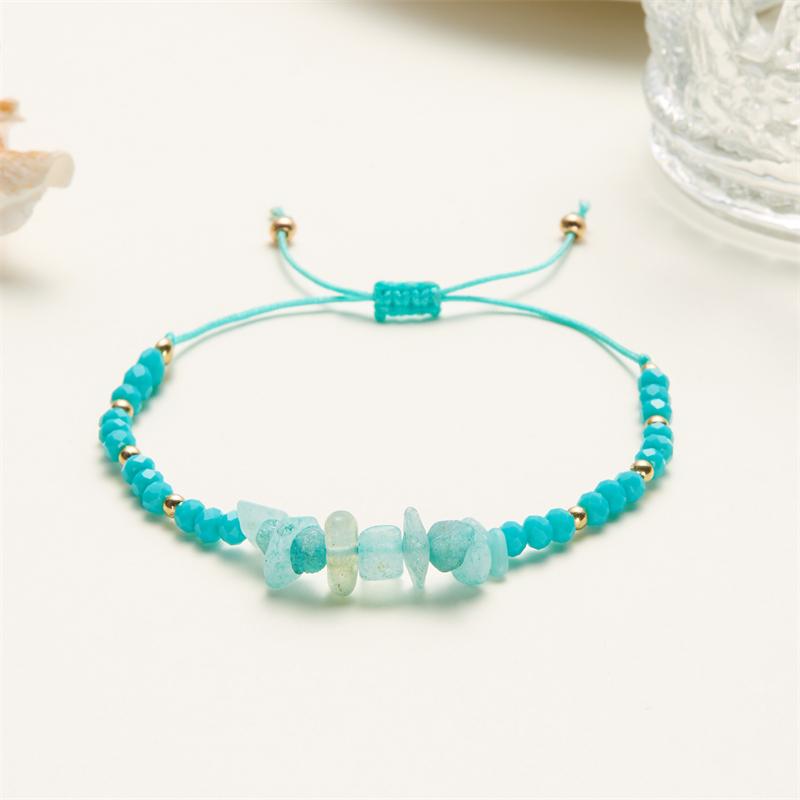 Natural Stone Gravel Chip Beads Bracelet Irregular Pink Crystal Amethysts Quartzs Bracelets Adjustable Wristbands For Women Men
