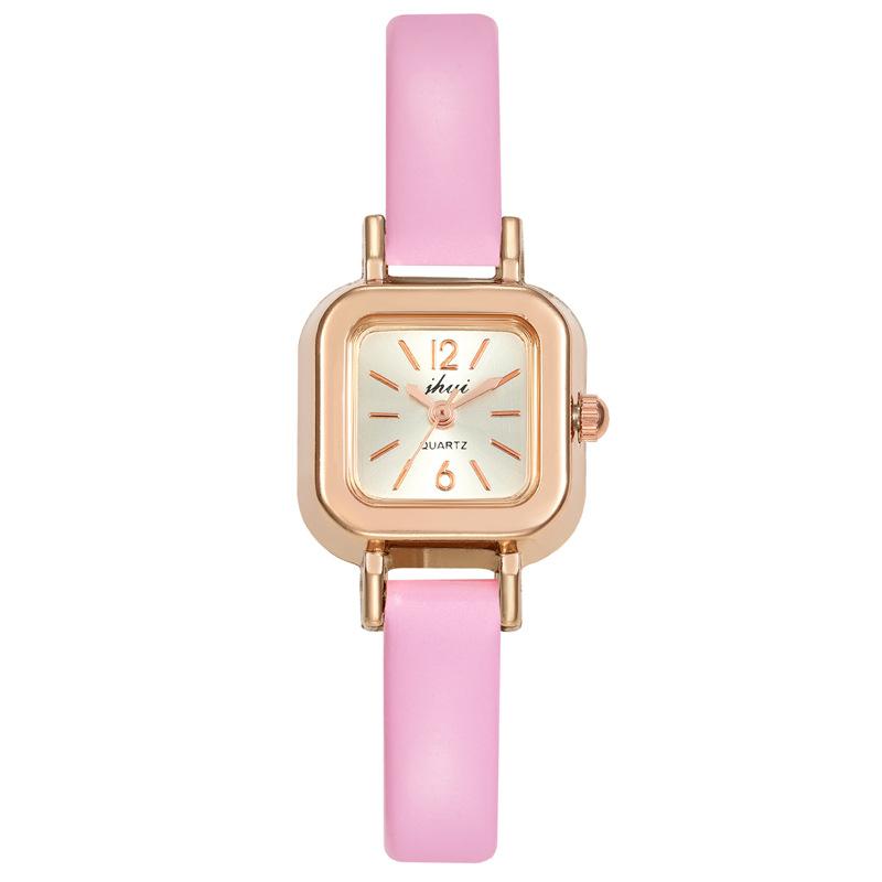 Ladies Watch Light Luxury Fine Belt Small Square Watch Literary And Retro Temperament Women'S Watch High Value Quartz Watch Girl