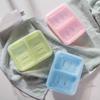 Clean Soap Double Compartment Soap Dish Plastic Soap Holder Drain Soap Box  Bathroom Use