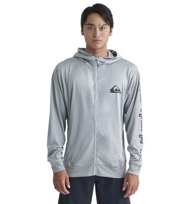 Amphibious, UPF50+, Fast-Drying, Mountain Wave Logo Zip-Up Rash Guard QLY241032 HTR S