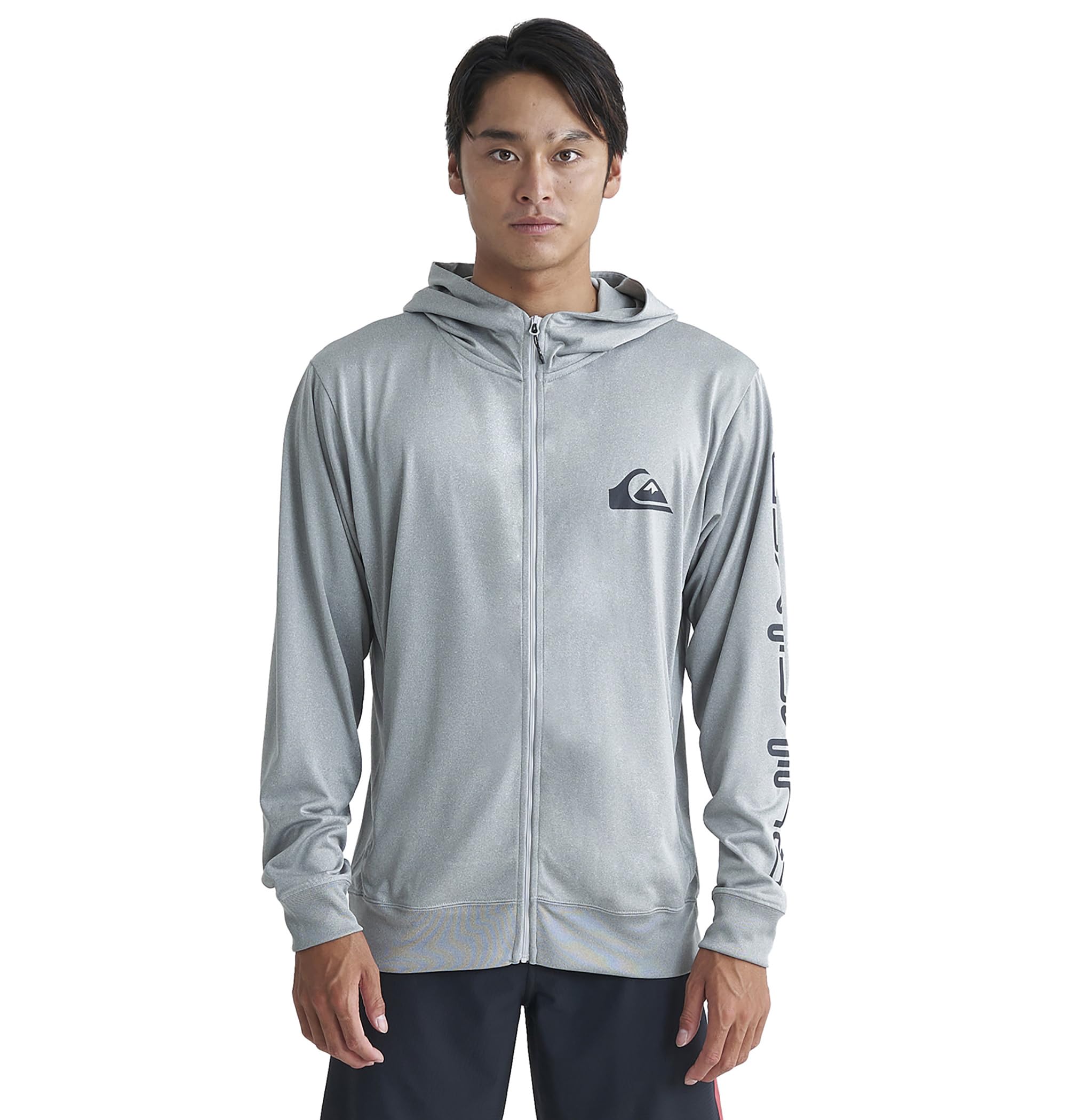 

Amphibious, UPF50+, Fast-Drying, Mountain Wave Logo Zip-Up Rash Guard QLY241032 HTR S