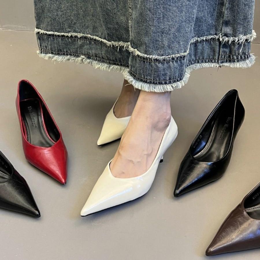 Royal sister sexy high heels women's new daily dating pointed thin heels single shoes temperament work shoes