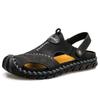 Fashion Genuine Leather Men's Sandals Soft Comfor Slippers Men Summer Outdoor Beach Shoes Designer High Quality Men Sandalias Plus Size