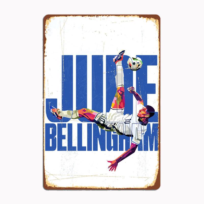 Jude Bellingham Football Sport Player Posters Metal Print Sign Poster Garage Room Cinema Living Custom Tin Vintage Home Decor