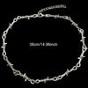 Punk Thorns Chain Necklace for Men Streetwear Barbed Wire Brambles Boys Hip Hop Harajuku Party Halloween Jewelry