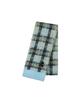 REST&RECREATION Hairy Check Knit Muffler - Sky Blue