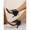 Clip Toe Sandal Boots Women's Fine Heel Clip Sandals Large Size High Heels