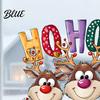 Holiday Window Stickers Christmas Static Cling Stickers Cartoon Reindeer HOHOHO Art Glass Decals Scene Settings Festive Decor for Home Windows