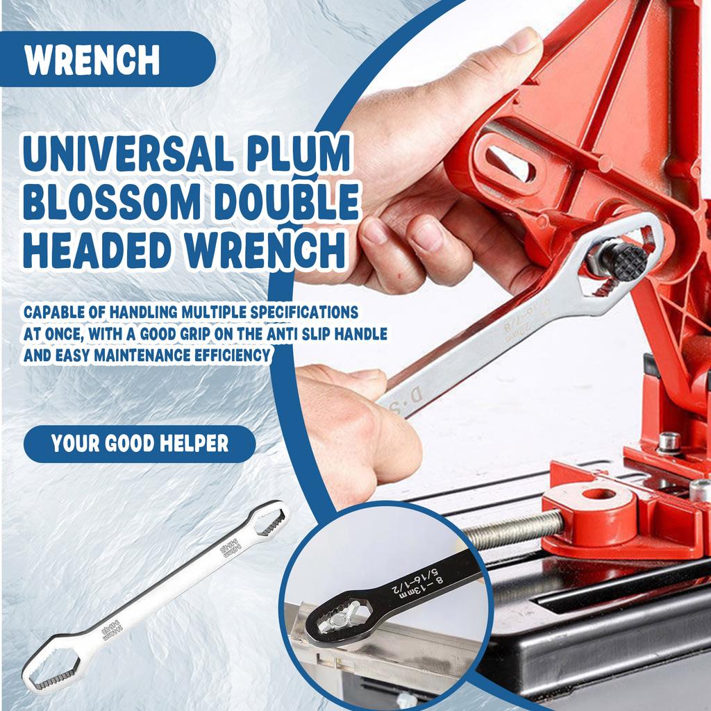 Adjustable Universal Torx Glasses 8-22mm Repairing Tools Ratchet Spanner For Motorcycle Car Wrench(Silver)