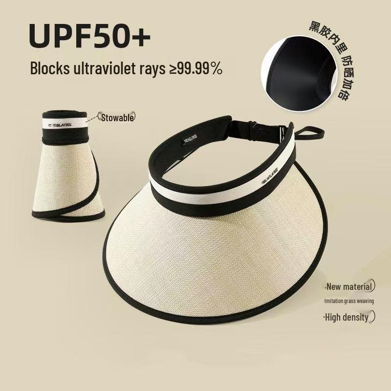 Women's Sun Visor Hat - Large Brim for Cycling, Beach, and Summer Sun Protection
