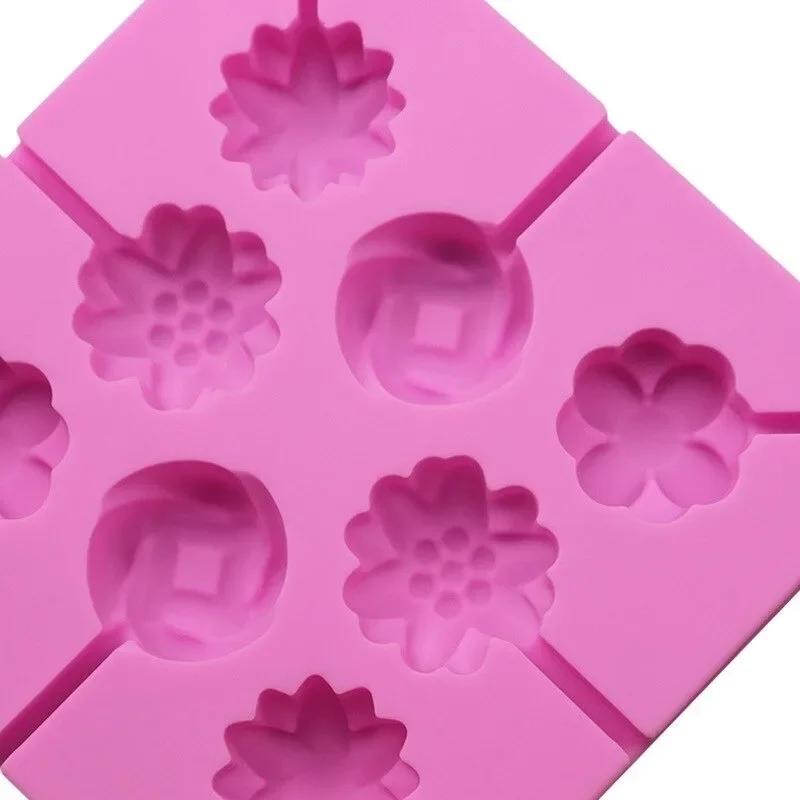 1 PC Candy Biscuit Mold Kitchen Baking Gadget  Silicone Food Grade Chocolate Lollipop  No Stick Cake Decorating Tools