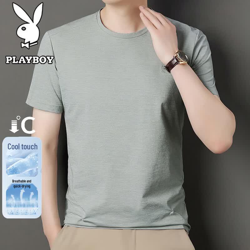 PLAYBOY Men s Lightweight Breathable Short Sleeve T-Shirt M