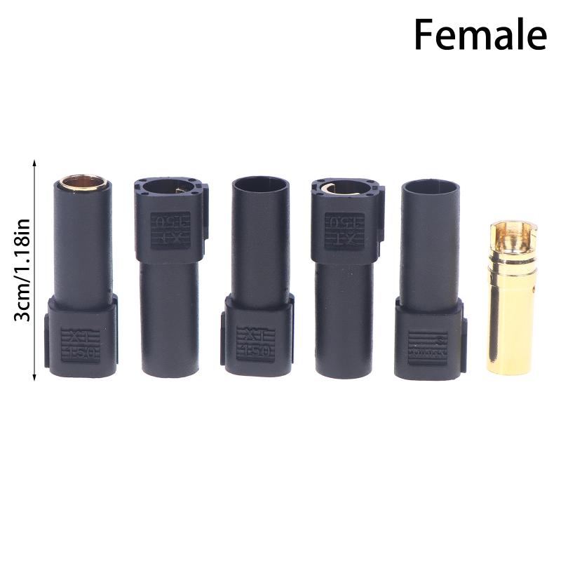 Conjunto de Adaptadores de Plugue Conector Banana Amass XT150 Macho Fêmea 5 Peças 6mm 130 Amperes de Alta Classificação Para Bateria LiPo RC