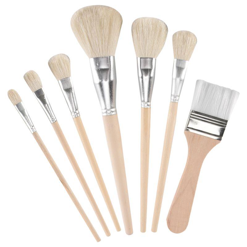 

AEE2-Mop Brush For Acrylic Painting, Versatile Blending Brush Paint Brushes For Acrylic Painting Goat Hair Paint Brush Set
