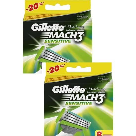 

Gillette Mach3 Sensitive 8 запасных лезвий * 2 шт.