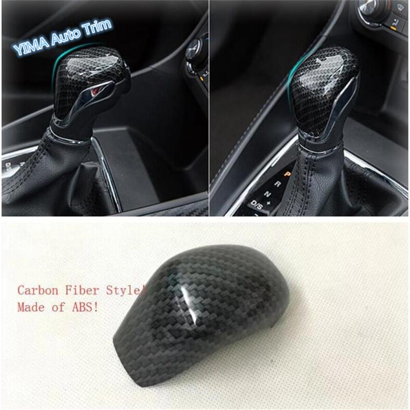 Car Speed Gear Shift Head Stickers Frame Cover Trim Fit For MG ZS 2018 - Matte / Carbon Fiber Look Interior Accessories