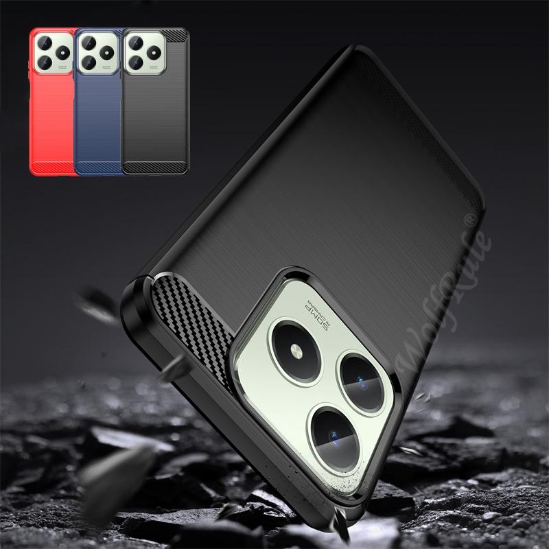 For Cover Realme Note 60X Case OPPO Realme Note 60X Capa Carbon Fiber Shockproof Bumper Back Soft TPU For Fundas Realme Note 60X
