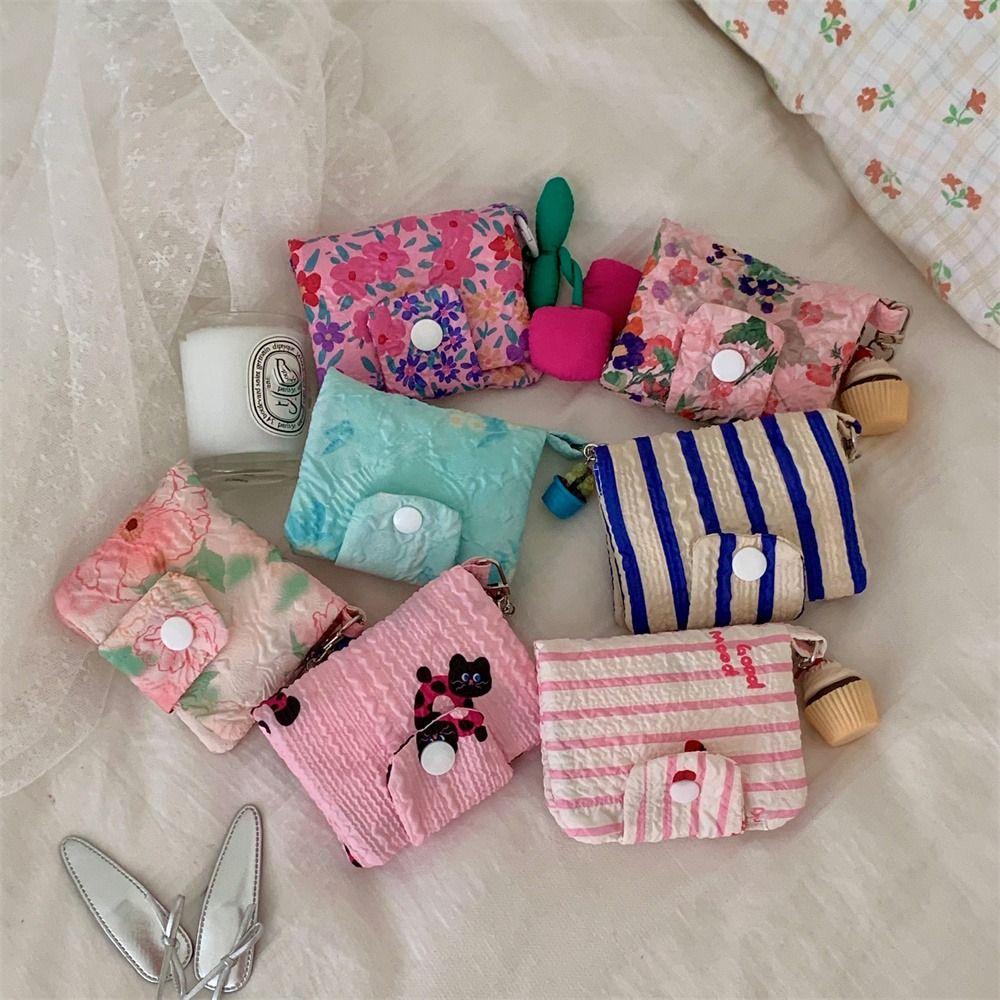 

Floral Coin Purse Cloth Storage Bag Cute Money Bag Women Girls