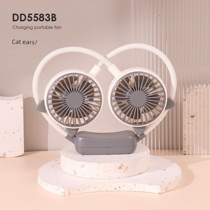 Portable Neck Fan for Lazy People, Convenient USB Charging Model, Small Personal Cooling Device for Men and Women Students, Ultra-Long Battery Life
