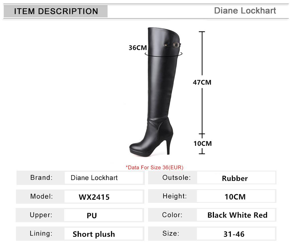 Fashion 2025 Black High Heels Over The Knee Boots Women Platform Thigh High Boots Autumn Winter Long Boots Shoes Sexy White Red 31-46