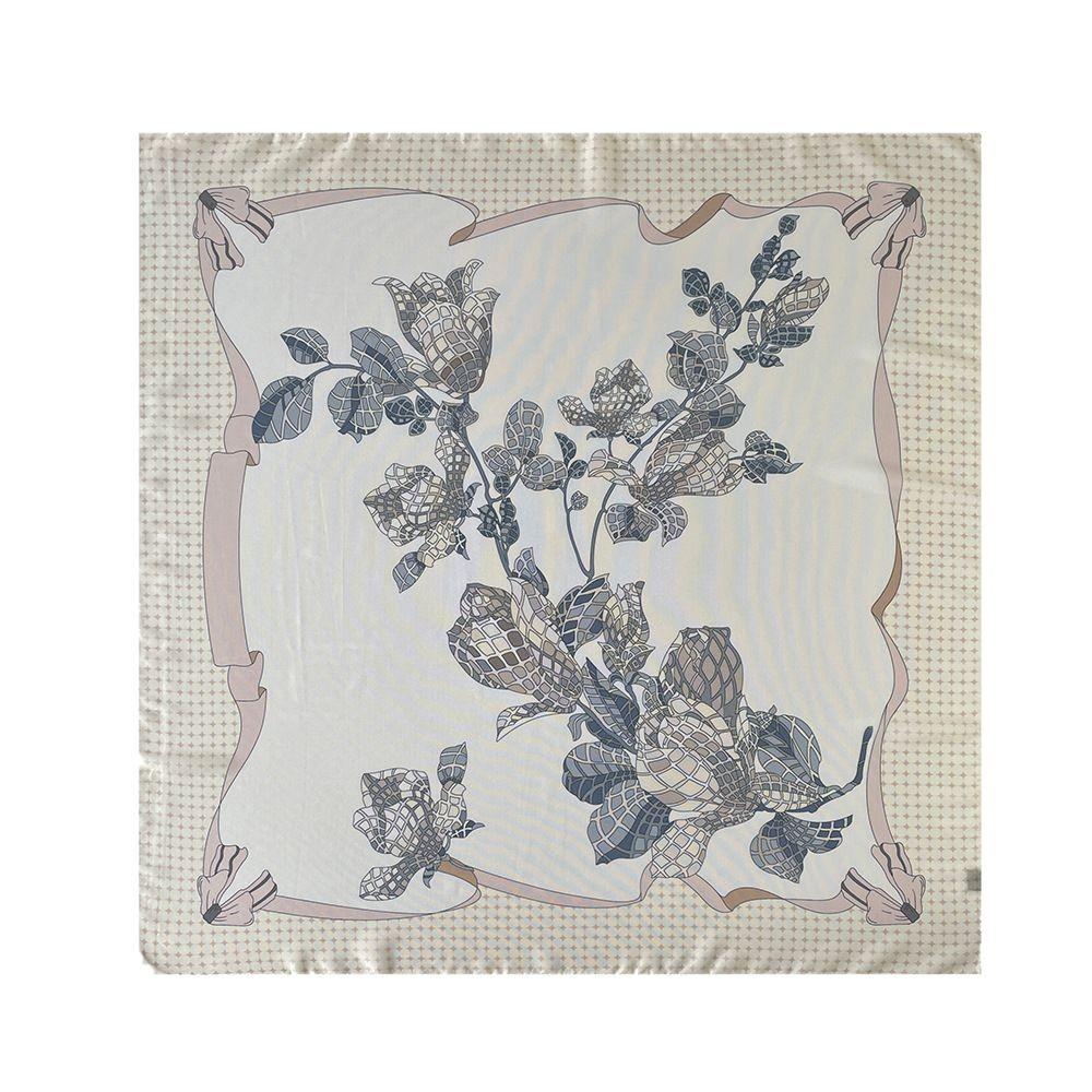 Fular de Mătase Retro de Primăvară Nou cu Temperament Versatil și Fular Franțuzesc cu Mătase Imitată la Modă Fular High-end