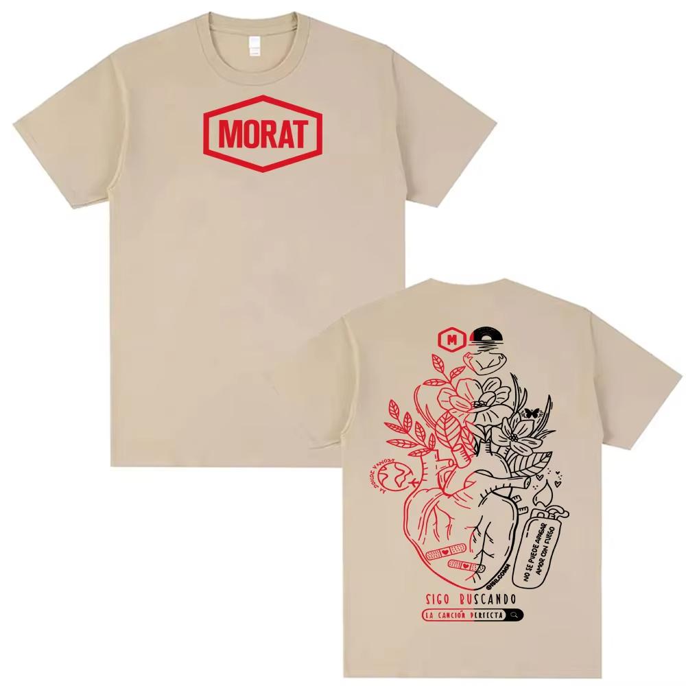 Rockband Morat Album Grafik Bedrucktes T-Shirt Herren Damen Hip Hop Vintage Trendige T-Shirts Rundhals Baumwolle Kurzarm T-Shirt