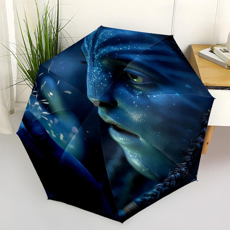 Biolumineszierender Regenschirm im Avatar-Stil: Automatisches Öffnen & Schließen, Faltbares Design, 8-Rippen-Eisenrahmen, Geeignet für Fans, Reisende, Täglichen Gebrauch