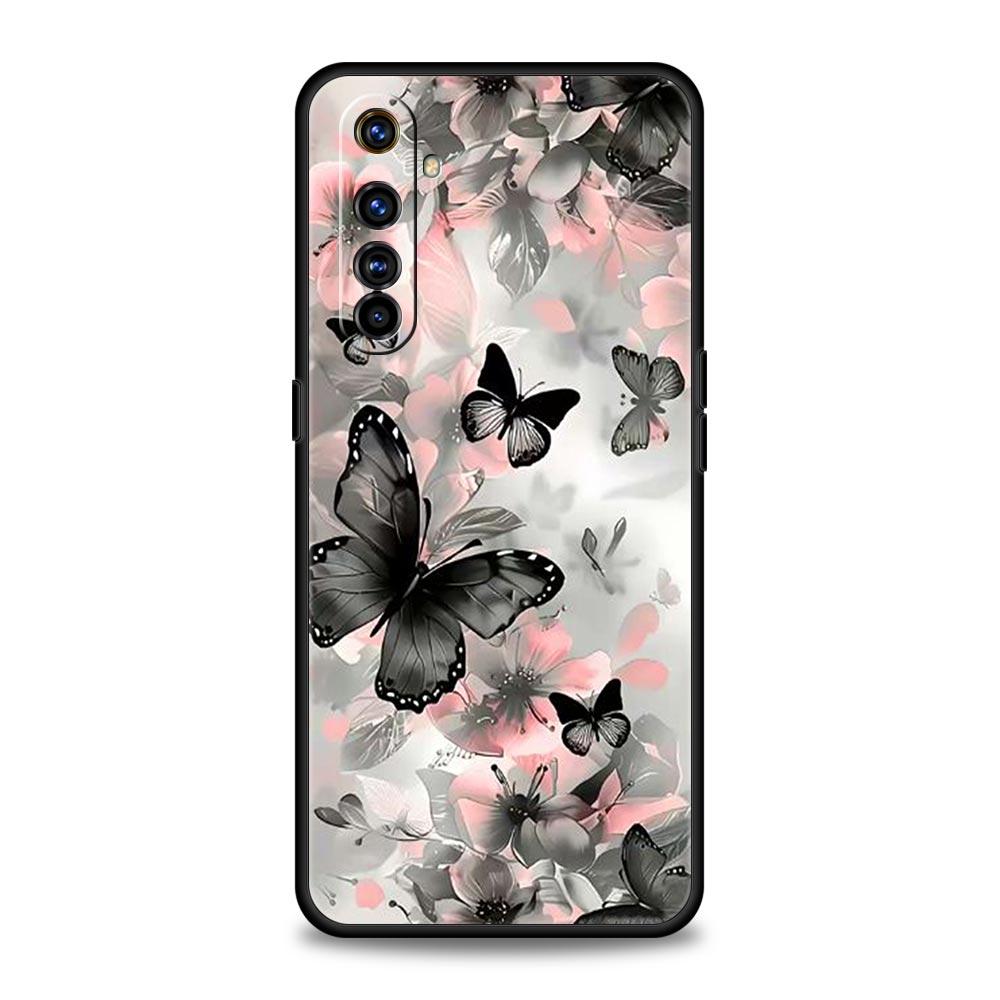 Fashionable Butterfly Flower Pattern Soft TPU For Realme 13 12 11 10 9 Pro Plus GT3 GT2 C21 C25 C35 C53 C55 C67 Pro Phone Case