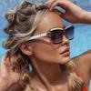 Rimless Sunglasses Square Women Inspired Multi Tinted Fashion Shades Vintage Glasses