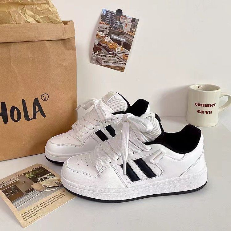 

\Men s and Women s Sneakers Platform Sneakers Simple Design Skateboard Casual Outdoor Running Sneakers Lace-up Trend Shoes Pair 40