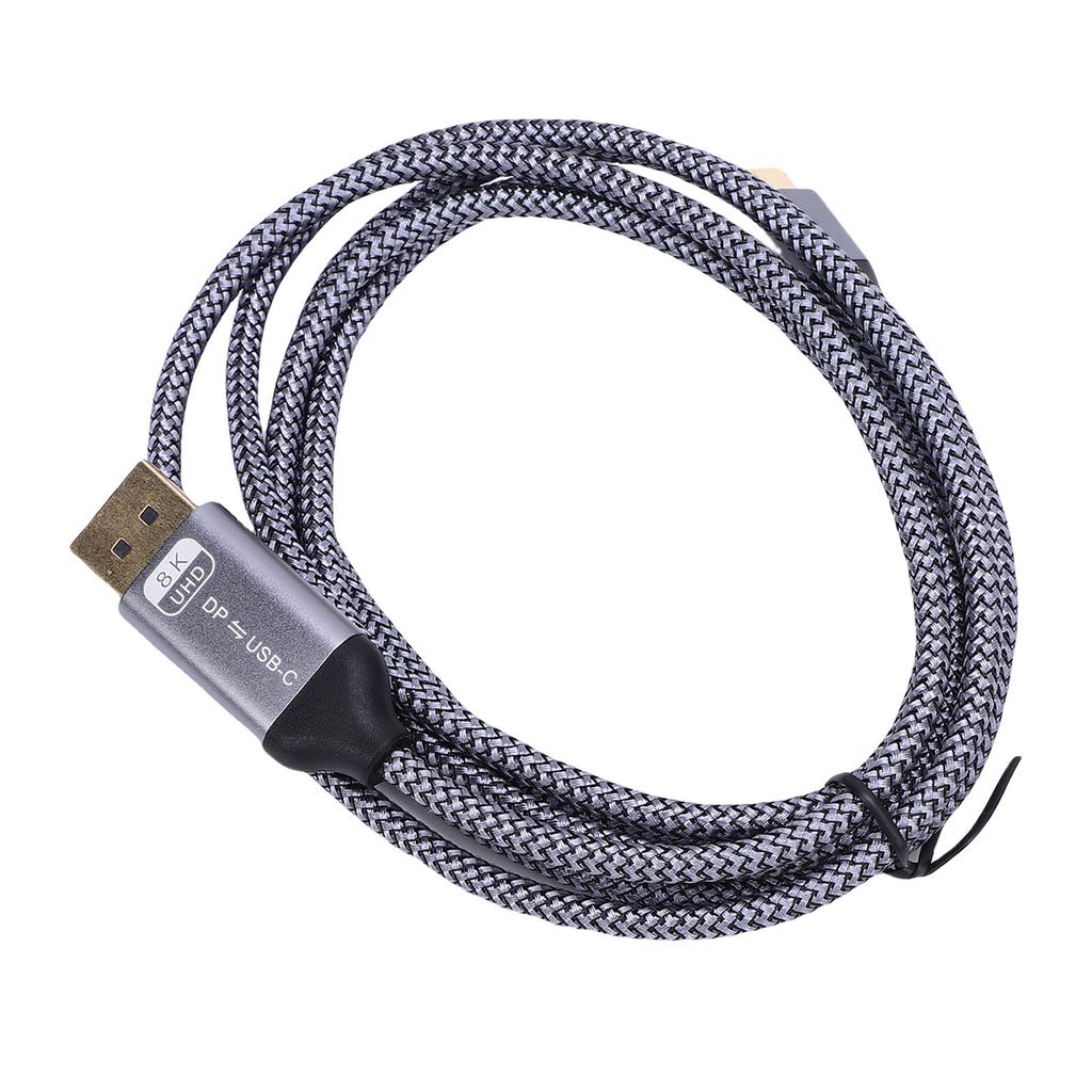 Type C to DisplayPort Cable Fit for MacBook Pro Air Laptop Plug and Play 8K 60Hz USB C to DisplayPort Woven Cord