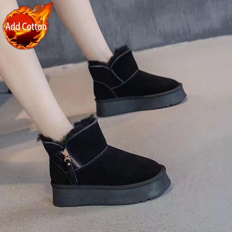 Fashion Winter Chunky Snow Boots for Women Waterproof Fleece-lined Booties Plush Warm Woman Shoes Non Slip On Offer Trend 2025 Footwear