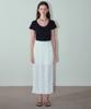 Hauseuobeupondeu Applique Banded Maxi Skirt_Ivory