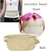 Hidden Money Security Passport Card Ticket Waist Belt Bag Pocket Travel Wallet