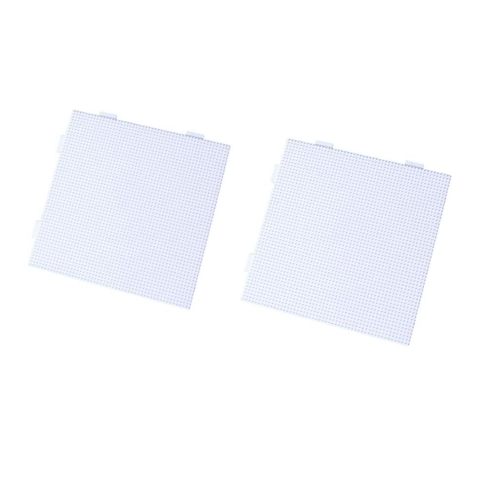 

2Pcs with Black Line Melting Beads Pegboards Thicken Fuse Beads Boards Jewelry Making Ironing white