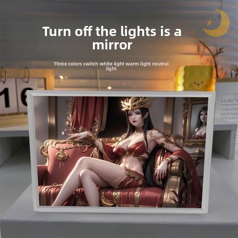 21cm/8.27in 3D Anime LED Lights Mirror Light Painting Fights Break Sphere Game Peripherals Collectible Desk Ornaments Toys Gifts