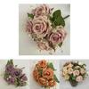 Faux Rose Flower Vase Arrangement For Wedding Photography And Event Decoration