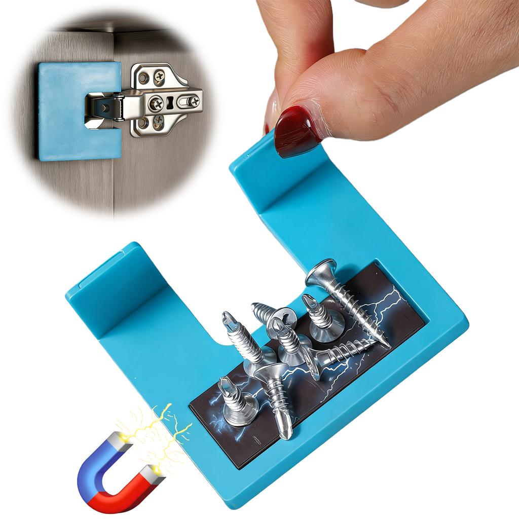 Magnetic Cabinet Door Hinge Spacer with Positioning Guide Portable Cabinet Door Panel Hinge Fixator for Frame Panel