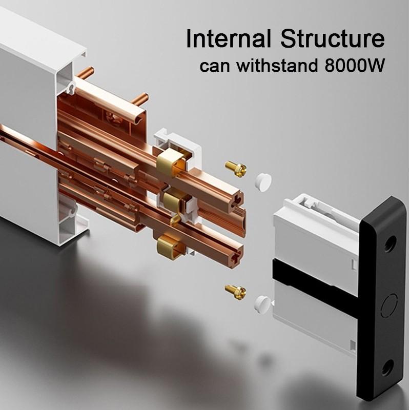 Home Appliances Wall Mounted Socket Universal USB Fast Charging Adapter Waterproof Movable Power Track Socket