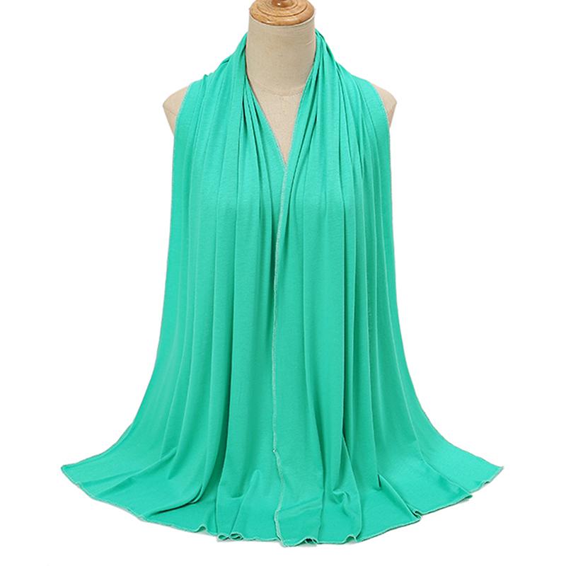 Modal Cotton Jersey Hijab Scarf For Women Stretch Shawl Plain Muslim Headband Fashion Solid Color Long Muffler 170*60cm