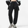 Li-Ning Color Block Tapered Woven Knit Sports Pants Women Bottoms Black AYKU036-3