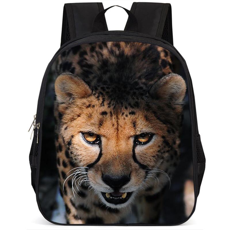 Spacious And Lightweight 15-inch 3d Leopard Backpack For School Kids