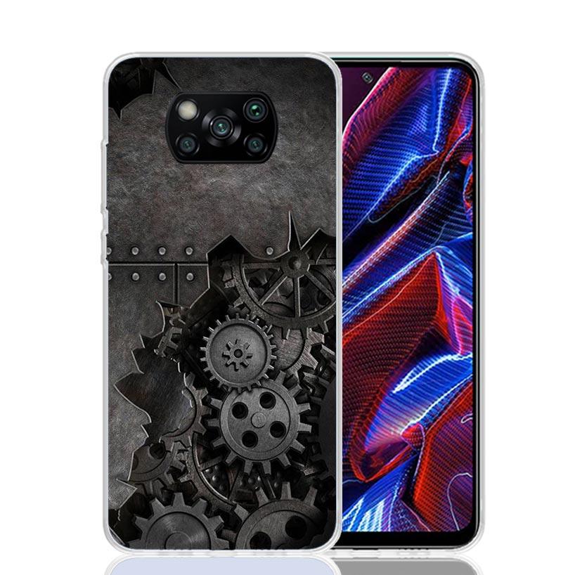 Steampunk Gear Mechanical Case Phone Cover for Xiaomi Redmi Note 10 9 9S 8 8T 7 5 Pro Mi 12T 11T 10T 9T 12 11 Lite A3 A2 Trend F