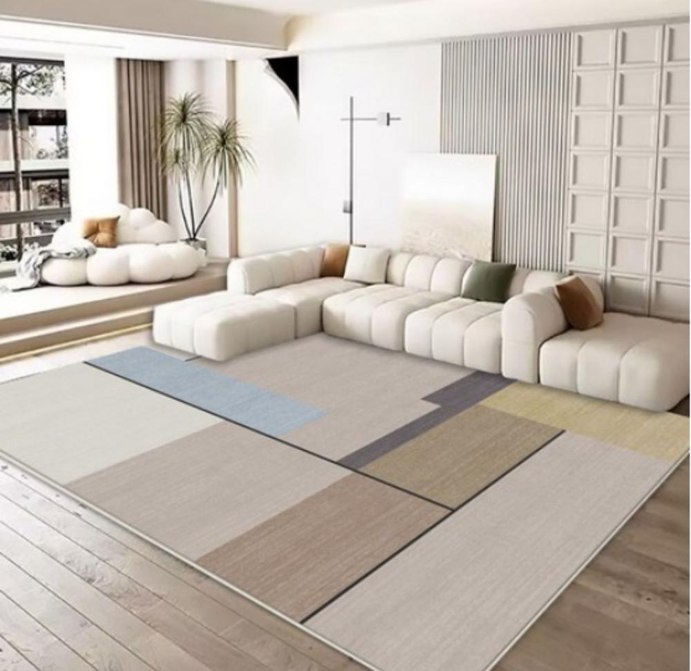 Modern Geometric Living Room Carpet, Simple Sofa Coffee Table Pad, Bedroom Closet Large Area Carpet, Home Decoration