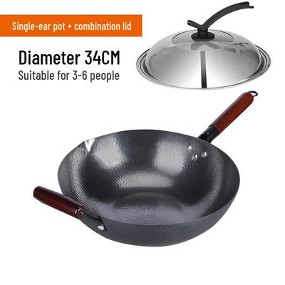 Wutuo Zhangqiu Hand-Forged Flat-Bottom Iron Wok