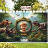 Personalisierte Jurassic Dinosaurier Geburtstag Hintergrundwand Benutzerdefinierte Foto & Name T-Rex Party Foto Booth Hintergrund Banner