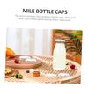 LALADEFIEE 100pcs Milk Bottle Caps, Cups, Yogurt Drinks, Milk Bottle Covers, Cup Lids, Drinkware, Leak-Proof Milk Bottle Caps, Glass Bottle Caps, Repl
