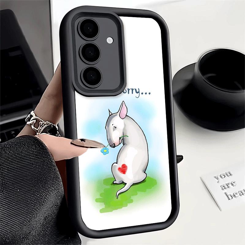 Bull Terrier Dog Cute Puppies Soft Phone Case for Samsung Galaxy A17 A16 A26 A36 A56 A15 A25 A35 A55 A14 A24 A34 A54 A13 A23 A33
